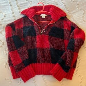Red and black sweater
